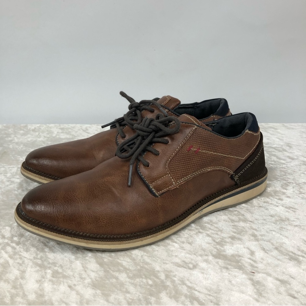 London Underground men’s shoe size 7 brown faux leather lace up sneaker